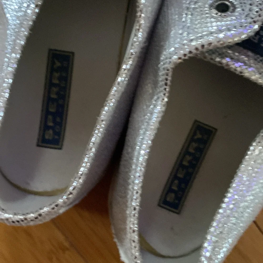Sperry silver sneakers
